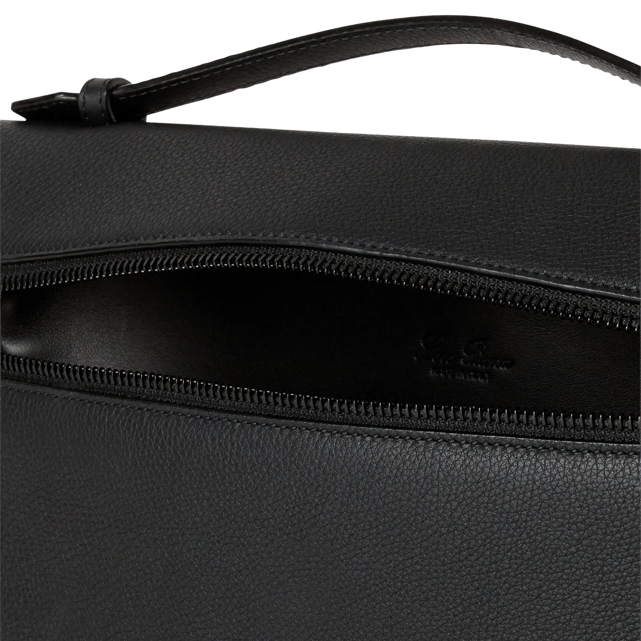 Detailed View of Loro Piana Extra Pouch L29 Calfskin Black Matt FAN9085_804N